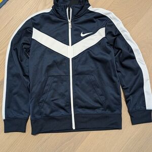 Nike Navy and White Chevron Track Jacket